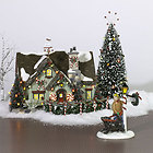 The Peppermint House Christmas Lane Series Village